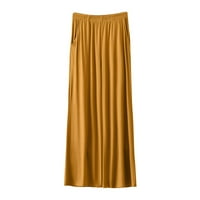 Besolor női Molett méretű pizsama nadrág alkalmi Elasztikus derék széles láb nadrág laza kényelmes Flowy Lounge nadrág