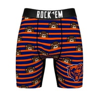 Férfi Rock Em zokni Navy Chicago Bears két kabala szlogen boxeralsót