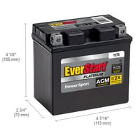 Everstart Premium AGM Power Sport akkumulátor, csoportméret TZ7S Volt, CCA