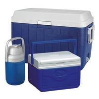 Coleman Blue 3 darabos hűtő kombó, QT mellkasi hűtő, QT személyes hűtő, Gallon kancsó