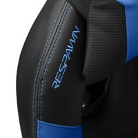 Pro Racing stílusú gamer szék, fekvő ergonomikus szék beépített lábtartóval, kék színben