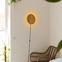 Kiven Led fa fali lámpa, Plug-In Fali lámpák Dimmer kapcsolóval és Színmódokkal, egyetlen Modern Sarokfény