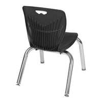 Kee 48 négyzet magasságú állítható tantermi asztal-Cherry & Andy 12-in Stack székek-Fekete