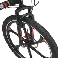Mongoose Mack Mag Wheel Mountain Bike, 26 Kerekek, sebességek Shimano Revo Twist váltók, férfi keret, narancssárga