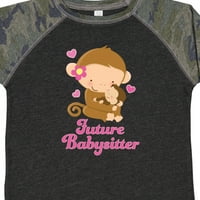 Inktastic jövő Bébiszitter majom ajándék kisgyermek fiú vagy kisgyermek lány póló