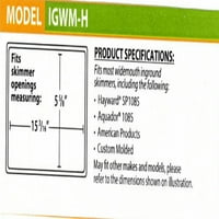 SimPoolTech IGWM-H Winterizing Skimmer Plug In-földi medence 15-3 16W 5-5 8H