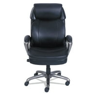SertaPedic Cosset High-Back Executive szék, támogatja akár Lb, 18.75 21.75 ülésmagasság, Fekete üléstámla, pala alap