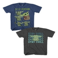 A Csillagok háborúja fiúk Child Stay grafikus póló, 2-Pack, Méret 4-18