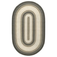 Nuloom Gwyneth fonott szegélyek beltéri kültéri futó szőnyeg, 2 '6 8', taupe