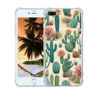 Rusztikus-kaktusz-sivatag-designs-telefon tok, iPhone Plus tokhoz tervezve Puha TPU lányoknak fiúknak ajándék, Ütésálló