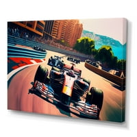 Designart versenyautó a Monaco GP VII vászon fali művészetben