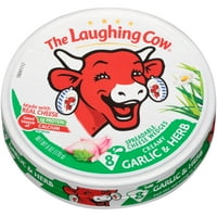 A nevető tehén fokhagyma és a gyógynövényben elterjedt sajt ék 6oz