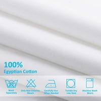 THREAD COUNT ágynemű szett-lapos lap, felszerelt lap mély zseb és párnahuzatok – egyiptomi pamut-Extra puha és