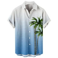 Nehézsúlyú póló Férfi nyári vakáció turizmus strand divat Trend Szabadidő 3D digitális nyomtatás rövid ujjú ing