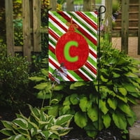 Caroline kincsei CJ1039-zászló-szülő karácsonyi Oranment ünnepi levél Z Monogram kezdeti zászló CJ1039, Többszínű