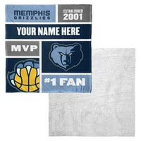 Memphis Grizzlies nba colorblock személyre szabott selyem érintés sherpa dobó takaró
