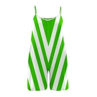 Női ujjatlan Harisnyatartó rövid Jumpsuit nyári divat rövid Playsuit Stripes edzés nadrág Női széles lábú rövidnadrág