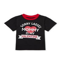 A Baby Boys ünneplésének módja & kisfiúk sajnálom Hölgyek Valentin-Napi Rövid ujjú póló