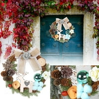 Njspdjh koszorúk a bejárati ajtó Karácsonyi koszorú nád szarvas ajtó Hang Diy dekoráció Anya Pamut Fesztivál koszorú
