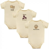 Touched by Nature Organic Cotton Bodysuits 3pk, Muffin, 0 hónapos