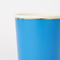 Meri Meri fényes kék Tumbler csészék, 8 CT