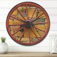 Designart 'Old Country Wood Wheel' rusztikus fa falió