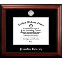 Pepperdine Egyetem 11W 8.5 h ezüst dombornyomott Diploma keret