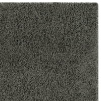 Lavena szilárd plüss bozontos terület szőnyeg, sötétszürke, 10 '14'
