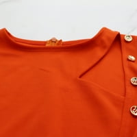 Booker Női O nyak Jumpsuit szett Ujjatlan munka és divatos megjelenés széles láb narancssárga hosszú kezeslábas S méret