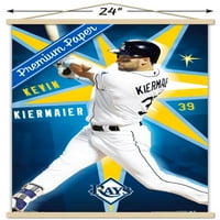 Tampa Bay Rays - Kevin Kiermaier fali poszter fa mágneses kerettel, 22.375 34