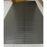 Ottomanson padlóvédő vízálló nem csúszásgumi rubberback beltéri védő futó szőnyeg, 2'2 26 ', fekete