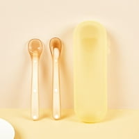 Juliy Baby Spoon Set Gum Baby Spoon szilikon baba kanál puha tipp élelmiszer-minőségű BPA-mentes gumi-Barát mosogatógépben