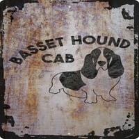 Basset hound cab silhouette vicces kutya kisállat tulajdonos vezetés autó szerelem Bézs fal Art Decor vicces ajándék