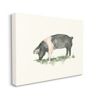 A Stupell Industries Farm Pig legeltetés a mező disznó akvarell tervezésében, Ethan Harper, 24 30