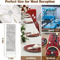 Mirilor strasszos szalvéta gyűrűk, elegáns asztali díszek vacsorára, Esküvőre, partira, DIY dekorációra A2-ezüst-EK22042201