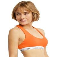 Hanes Originals Női Racerback Bralette, Lélegző Stretch pamut, 2-csomag, stílus MHO101