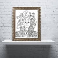 Védjegy Szépművészet Flower Girls 25 Canvas Art készítette: Kcdoodleart arany díszes keret