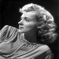 Martha Scott portré visel blúz nyaklánc fotó nyomtatás