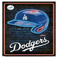 Los Angeles Dodgers-Neon Sisak Fali Poszter, 14.725 22.375 Keretes