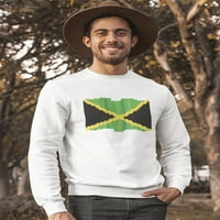 Jamaica Zászlaja. Pixel Art Pulóver férfiak-kép: Shutterstock, férfi 3x-nagy