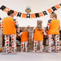 Peyakidsaa megfelelő családi Halloween pizsama denevér tök levél nyomtatás ünnepi hálóruha Pjs párok számára gyerekek