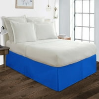 Rakott ágy szoknya Royal Blue Olympic Queen Size szabott csepp, puha dupla szálcsiszolt Hotel minőségű mikroszálas