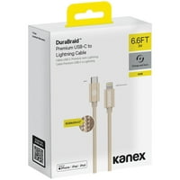 Kane K157-1528-2mgd prémium DuraBraid USB-C-világító kábel, láb