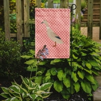 Carolines kincsek BB7858GF West Harlequin kacsa Rózsaszín Check Flag kert mérete kicsi, többszínű
