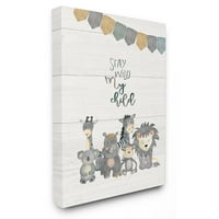 A Stupell Lakberendezési gyűjtemény a gyerekek szobája Stupell Stay Wild My Child Animals Wall Art