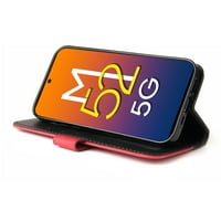 Samsung Galaxy 5g üzleti varráshoz-színes vízszintes Flip PU bőr telefon tok