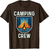 Fa kemping megfelelő ingek a családi táborozó csoport Kemping személyzet pólójához