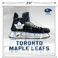 Toronto Maple Leafs-csepegtető korcsolya fali poszter fa mágneses kerettel, 22.375 34