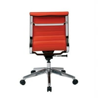 Kar nélküli Fau bőr irodai szék piros