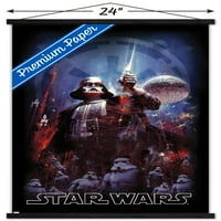 Csillagok háborúja: Empire Strikes Back-Empire illusztráció fali poszter fa mágneses kerettel, 22.375 34
